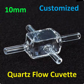 10mm quartz flow cuvette integrated molding process resistant to high temperatures acid and alkali ultraviolet cuvette