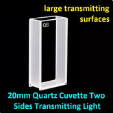 20mm Quartz Cuvette with Large Transmitting Light Surfaces Ultraviolet Cuvette Applicable to scientific research