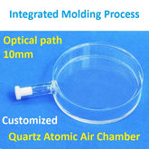 Customized 10mm Quartz Atomic Air Chamber Diameter 55mm Integrated Molding Process Ultraviolet Cuvette for Scientific Research