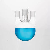 High-temperature resistant quartz round-bottom flask with four openings, standard frosted mouth and distillation reaction flask, customizable reaction flask