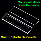 Quartz Detachable Cuvette/Microsample Cell/Detection for Solution Solid Powder Fluorescence/Optical Path Length 0.1 0.2 0.5 1 2 mm
