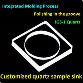 Quartz sample cell sample sink cuvette for detection of fluorescent solids 12.5*12.5mm with groove depth 1.5mm JGS-1 UV quartz groove polishing with high light transmission customized