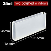 100mm Standard Quartz UV Cuvette/Quartz Cell/Lab Cuvette/Spectrophotometers With Lid 2pcs - MICQstore