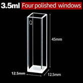 10mm Standard Quartz Fluorescence Cuvette With Lid/Four Polished Windows 2pcs - MICQstore