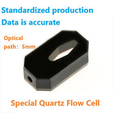 Quartz micro flow cell diamond-shaped light diameter 5mm special custom flow cuvettes