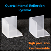 Quartz Internal Reflection Pyramid 25x25mm Customizable Coating Wall Thickness 2mm High Precision Quartz Pyramid