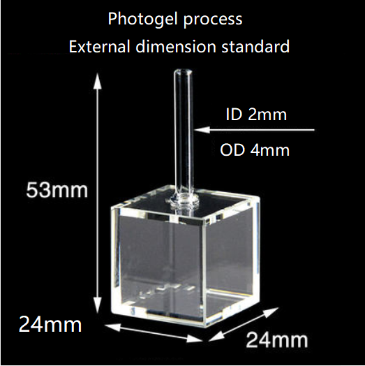 20mm Anti-corrosion High UV Light Transmittance Silica Fused Quartz Fluorescent Atom Gas Chamber/Quartz Cuvette/Quartz Tank/Four Polished Windows 1pc - MICQstore