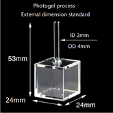 20mm Anti-corrosion High UV Light Transmittance Silica Fused Quartz Fluorescent Atom Gas Chamber/Quartz Cuvette/Quartz Tank/Four Polished Windows 1pc - MICQstore