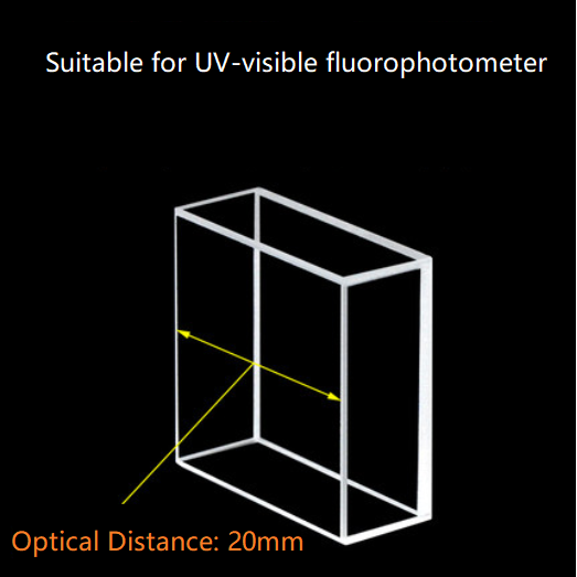 20mm Anti-corrosion Silica Fused Square Quartz Cuvette/Quartz Tank/Five Polished Windows 1pc - MICQstore
