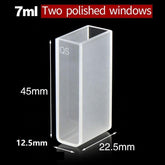20mm Standard Quartz UV Cuvette/Quartz Cell/Lab Cuvette With Lid 2pcs - MICQstore