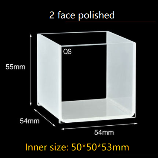 50mm Square Quartz Cuvette/Quartz Tank/Two or Four Polished Windows/Big Capacity 1pc - MICQstore