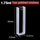 5mm Standard Quartz Cuvette with Lid/Quartz Cell/Reaction Cuvette/Spectrophotometers 2pcs - MICQstore