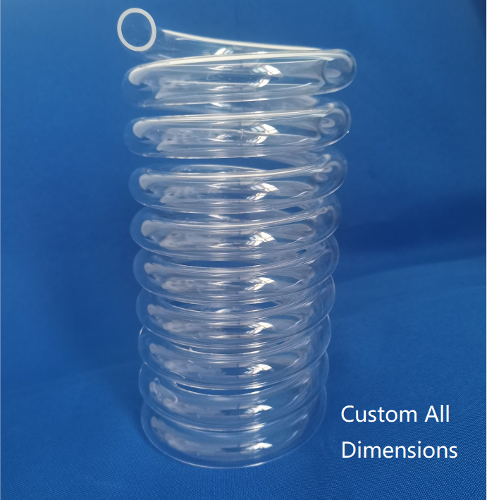 Anti-corrosion High Temperature Resistance Silica Fused Quartz Spiral Coil Tube/Pipe - MICQstore