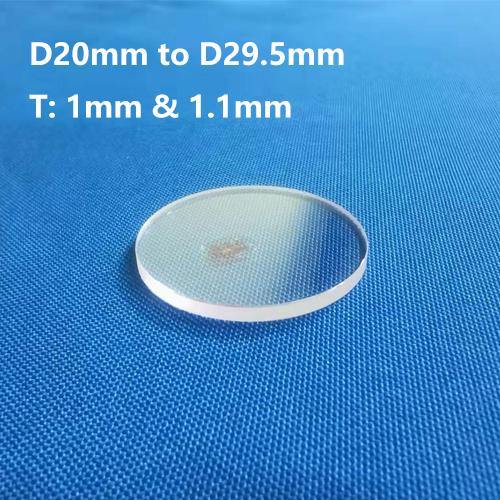 Flat Sapphire Crystal Glass Discs Watch Glass Mirror D20mm to D29.5mm T1mm & T1.1mm - MICQstore