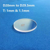 Flat Sapphire Crystal Glass Discs Watch Glass Mirror D20mm to D29.5mm T1mm & T1.1mm - MICQstore