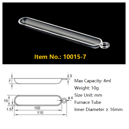 Quartz Boat /Quartz Crucible Cleaning Boat/Semicircle Sulfur Detector/Furnace Tube/Quartz Crucible Clean Boat - MICQstore