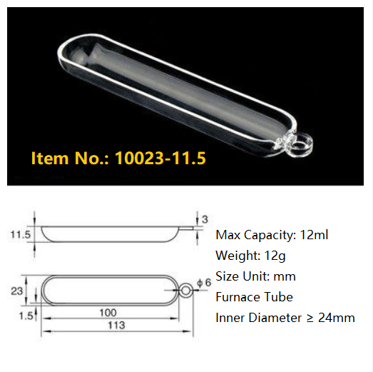 Quartz Boat /Quartz Crucible Cleaning Boat/Semicircle Sulfur Detector/Furnace Tube/Quartz Crucible Clean Boat - MICQstore