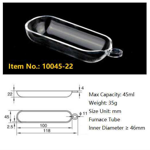 Quartz Boat /Quartz Crucible Cleaning Boat/Semicircle Sulfur Detector/Furnace Tube/Quartz Crucible Clean Boat - MICQstore