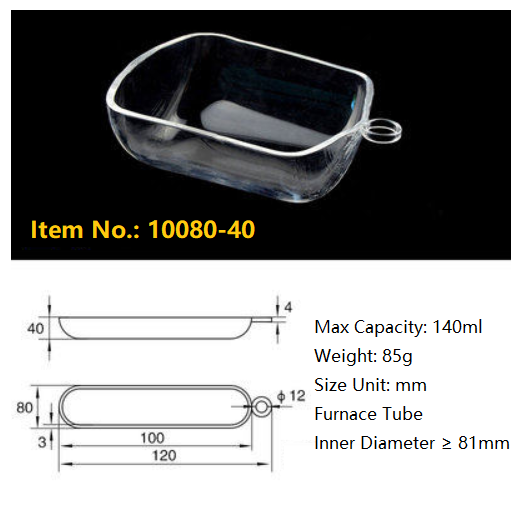 Quartz Boat /Quartz Crucible Cleaning Boat/Semicircle Sulfur Detector/Furnace Tube/Quartz Crucible Clean Boat - MICQstore