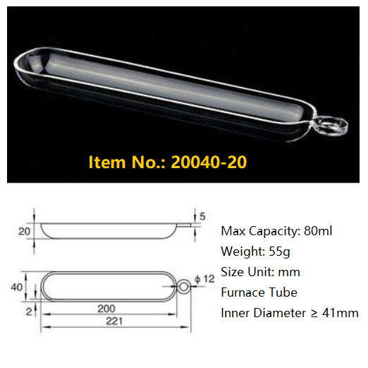 Quartz Boat /Quartz Crucible Cleaning Boat/Semicircle Sulfur Detector/Furnace Tube/Quartz Crucible Clean Boat - MICQstore