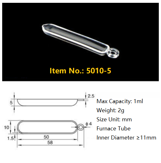 Quartz Boat /Quartz Crucible Cleaning Boat/Semicircle Sulfur Detector/Furnace Tube/Quartz Crucible Clean Boat - MICQstore
