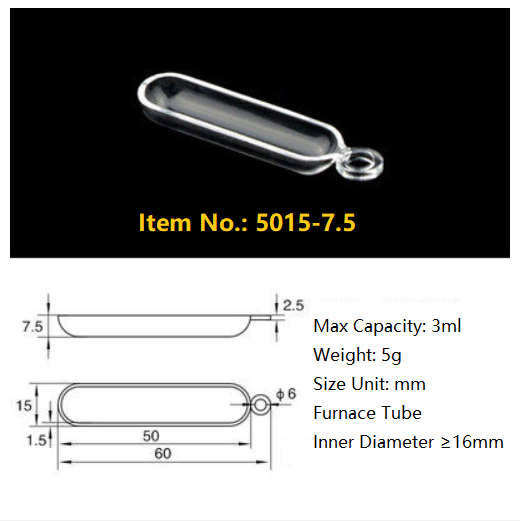 Quartz Boat /Quartz Crucible Cleaning Boat/Semicircle Sulfur Detector/Furnace Tube/Quartz Crucible Clean Boat - MICQstore