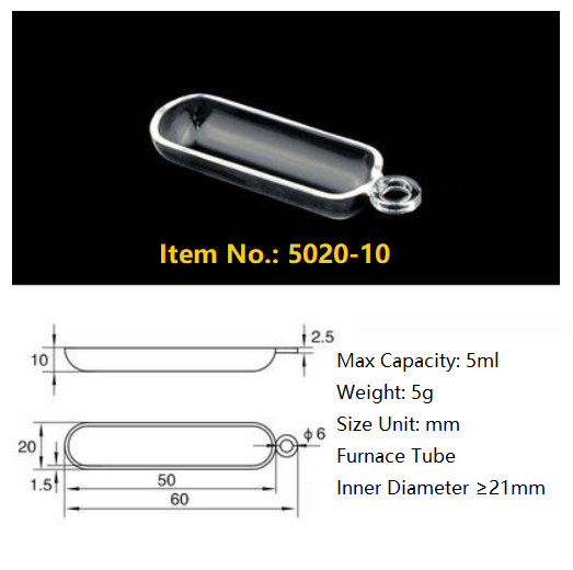 Quartz Boat /Quartz Crucible Cleaning Boat/Semicircle Sulfur Detector/Furnace Tube/Quartz Crucible Clean Boat - MICQstore