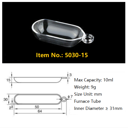 Quartz Boat /Quartz Crucible Cleaning Boat/Semicircle Sulfur Detector/Furnace Tube/Quartz Crucible Clean Boat - MICQstore