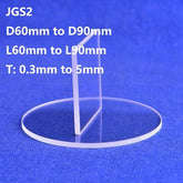 Quartz Discs / Quartz Glass Plates / Quartz Substrates D60mm to D90mm & L60mm to L90mm JGS2 - MICQstore