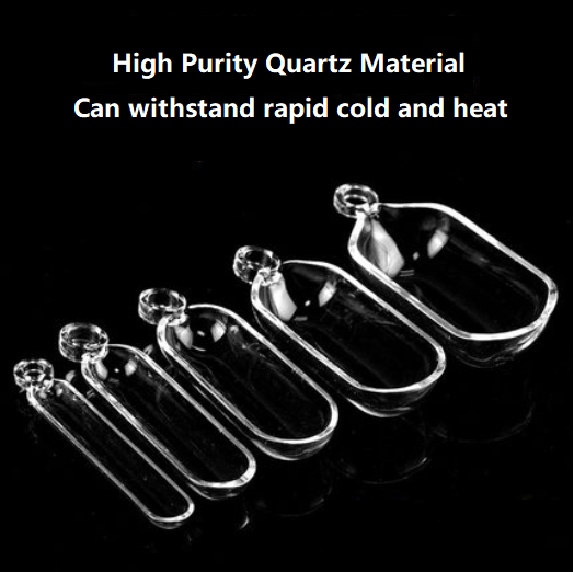 Quartz Boat /Quartz Crucible Cleaning Boat/Semicircle Sulfur Detector/Furnace Tube/Quartz Crucible Clean Boat - MICQstore