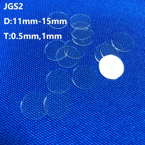Quartz Discs / Quartz Cover Glass / Quartz Substrates D11mm-D15mm JGS2 Quartz Discs / Quartz Cover Glass / Quartz Substrates D11mm-D15mm JGS2