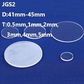 Quartz Discs / Quartz Cover Glass / Quartz Substrates D41mm-D45mm JGS2