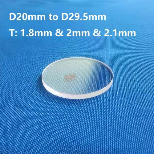 Flat Sapphire Crystal Glass Discs Watch Glass Mirror D20mm to D29.5mm T1.8mm & T2mm & T2.1mm - MICQstore