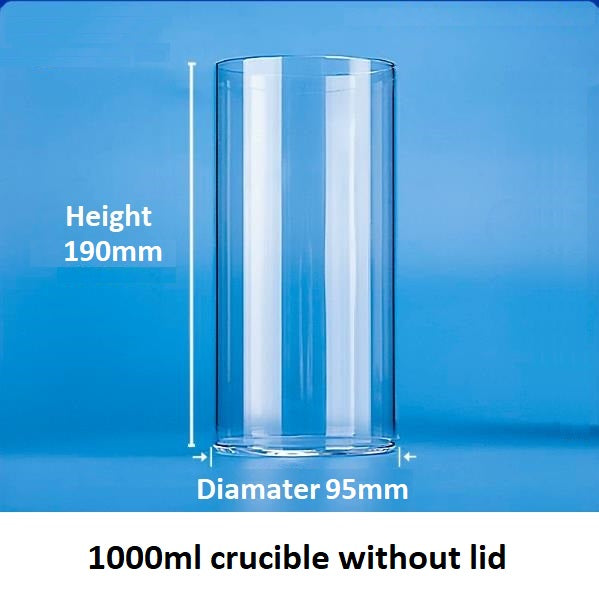 High-temperature resistant straight tube quartz glass crucibles transparent beakers with lids corrosion resistant laboratory vessels can be customized