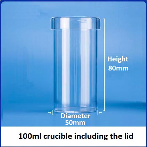 High-temperature resistant straight tube quartz glass crucibles transparent beakers with lids corrosion resistant laboratory vessels can be customized