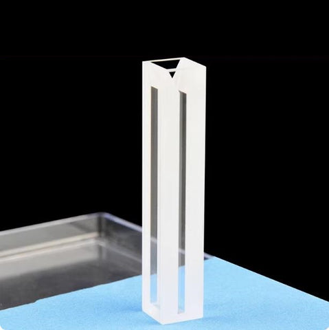 10mm quartz fluorescence micro cuvette four sides transmitting light height 70mm acid and alkali resistant
