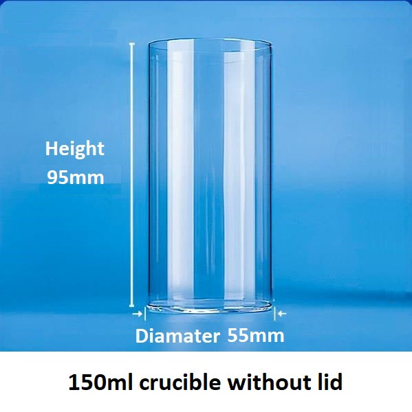 High-temperature resistant straight tube quartz glass crucibles transparent beakers with lids corrosion resistant laboratory vessels can be customized
