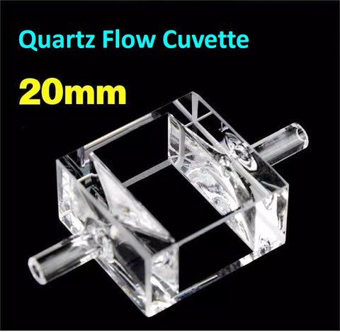 20mm Quartz Flow Cuvette with optical glued integration process