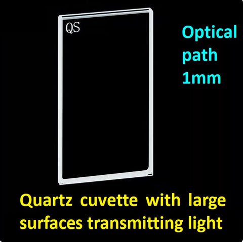 1mm quartz cuvette with large surfaces transmitting light two sides transmit light acid and alkali resistant ultraviolet can be customized