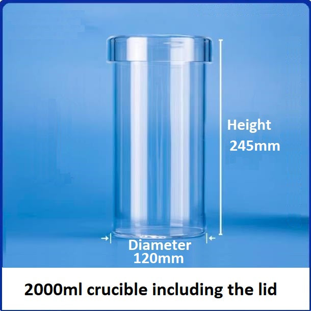 High-temperature resistant straight tube quartz glass crucibles transparent beakers with lids corrosion resistant laboratory vessels can be customized