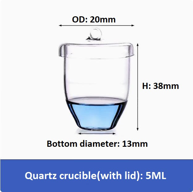 20/30/50/100/200ml High temperature resistant quartz glass crucible including lid