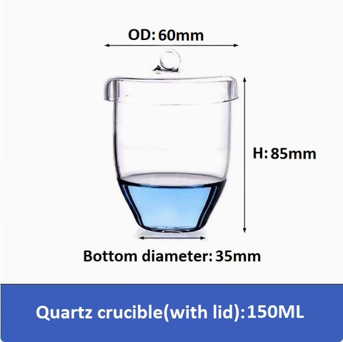 20/30/50/100/200ml High temperature resistant quartz glass crucible including lid