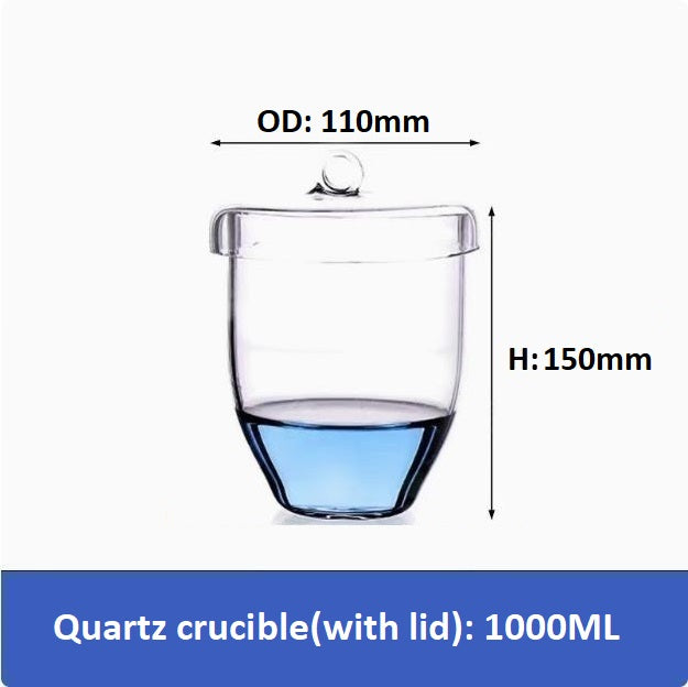 20/30/50/100/200ml High temperature resistant quartz glass crucible including lid