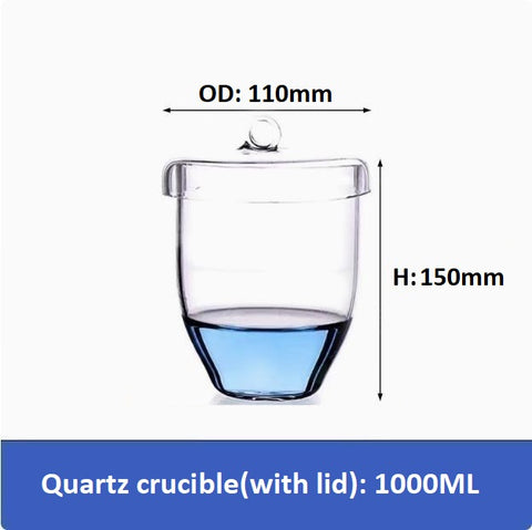 20/30/50/100/200ml High temperature resistant quartz glass crucible including lid