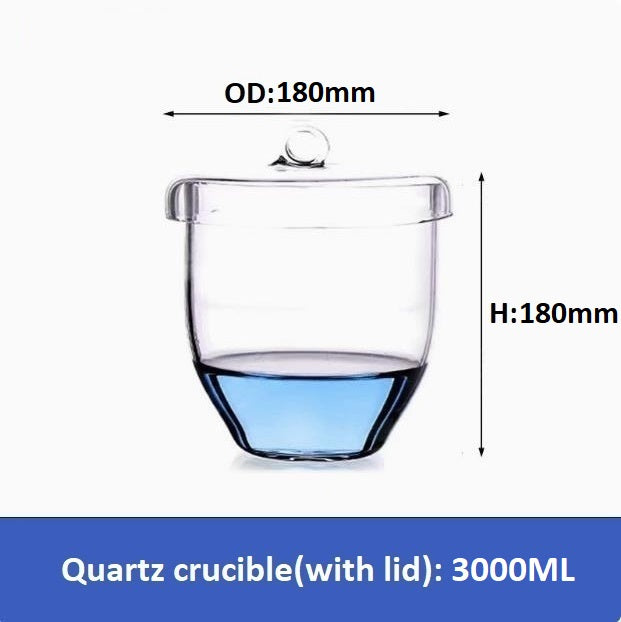 20/30/50/100/200ml High temperature resistant quartz glass crucible including lid
