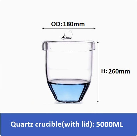 20/30/50/100/200ml High temperature resistant quartz glass crucible including lid