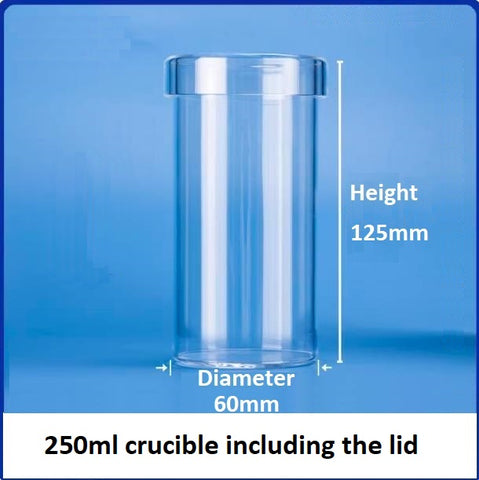 High-temperature resistant straight tube quartz glass crucibles transparent beakers with lids corrosion resistant laboratory vessels can be customized
