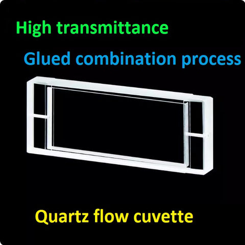 2mm Quartz flow cuvette 500ul pore diameter 0.5mm high light transmittance customized UV cuvette