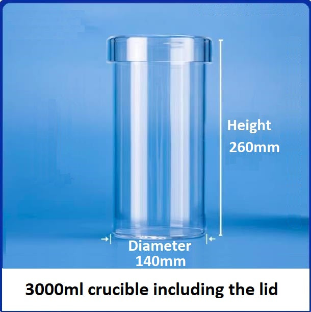 High-temperature resistant straight tube quartz glass crucibles transparent beakers with lids corrosion resistant laboratory vessels can be customized