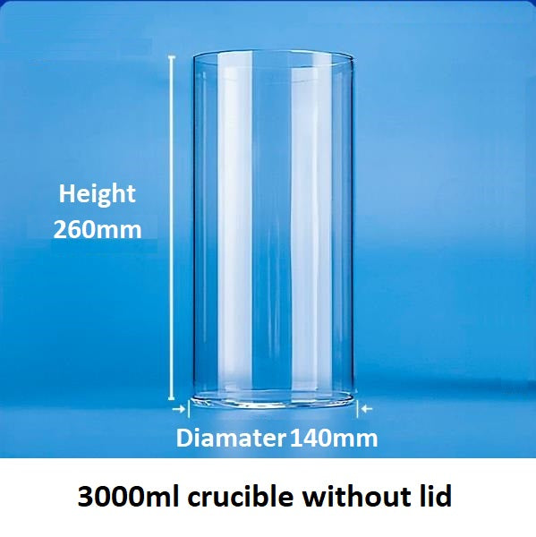 High-temperature resistant straight tube quartz glass crucibles transparent beakers with lids corrosion resistant laboratory vessels can be customized